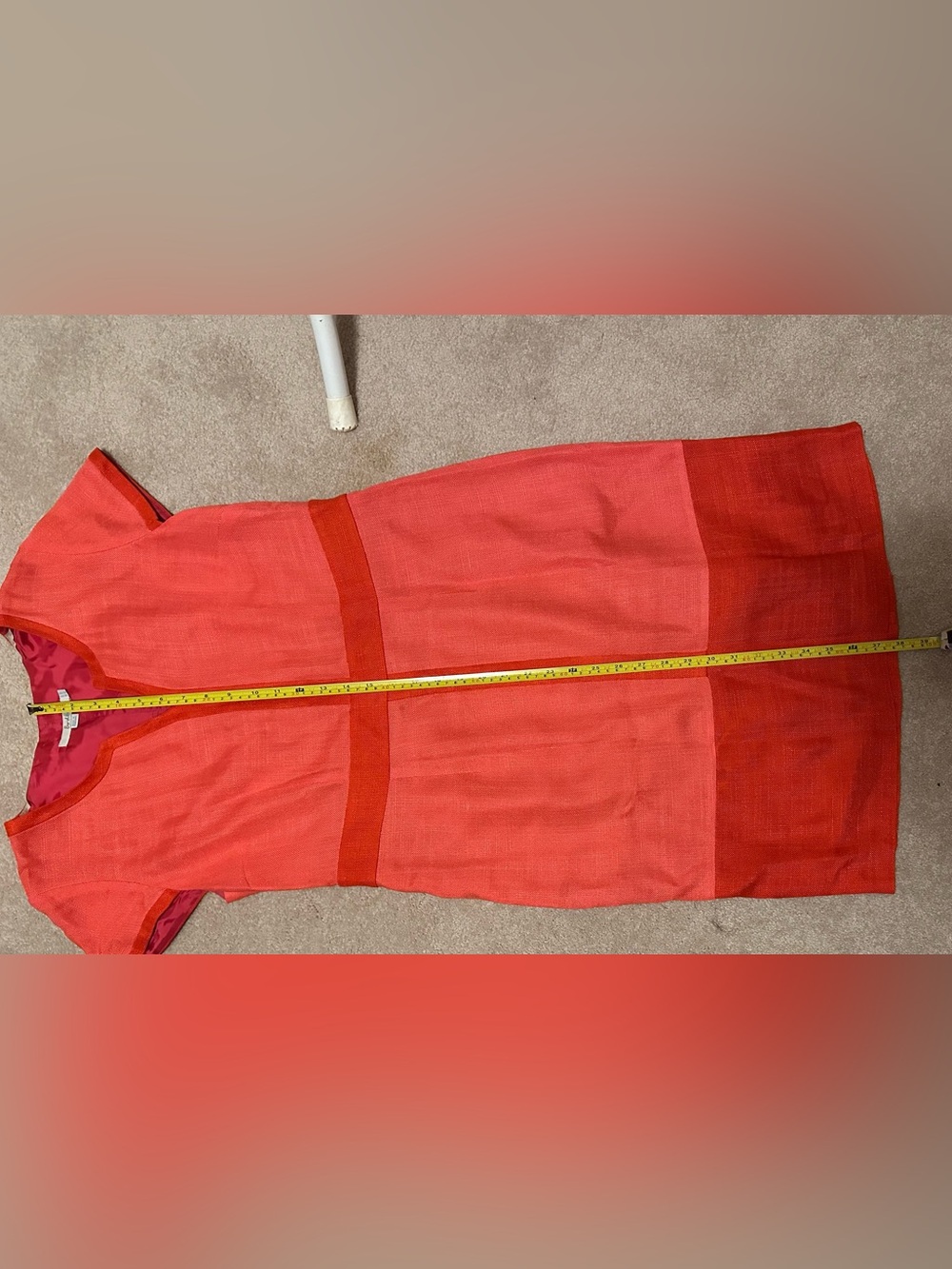 Boden Women's Red-Pink Colorblock Shift Dress - Picture 7 of 7